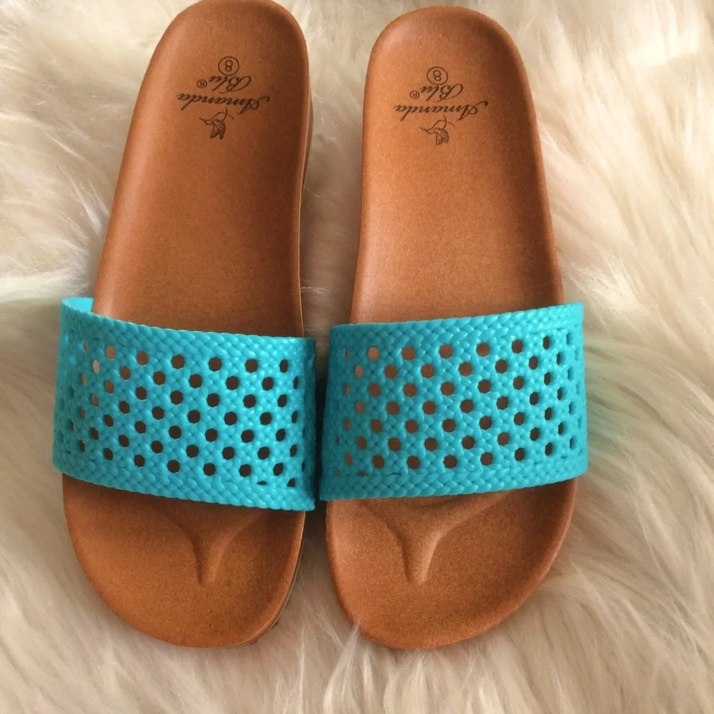 Amanda Blu Slip-on Sandals, Sz 8